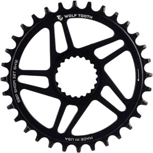 Wolf Tooth Direct Mount Chainring - 32t, Shimano Direct Mount, For Super Boost+ Cranks, Requires 12-Speed Hyperglide+ Chain, Black