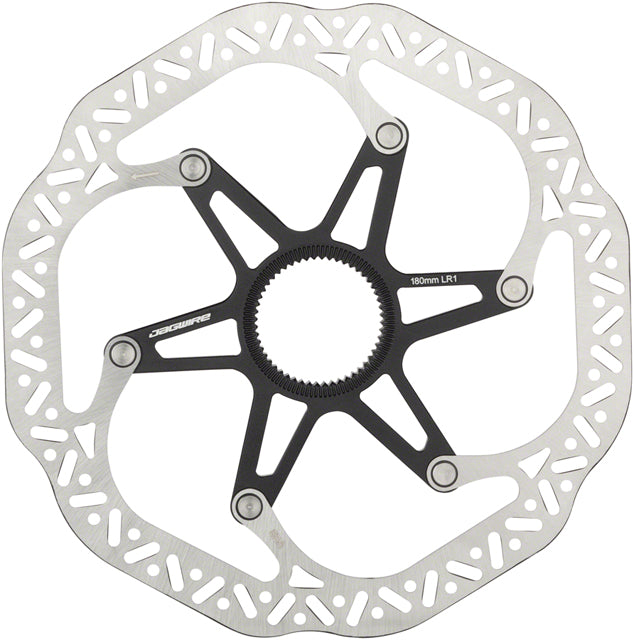 JAGWIRE PRO LR1 DISC BRAKE ROTOR - 180MM, CENTER LOCK, SILVER/BLACK