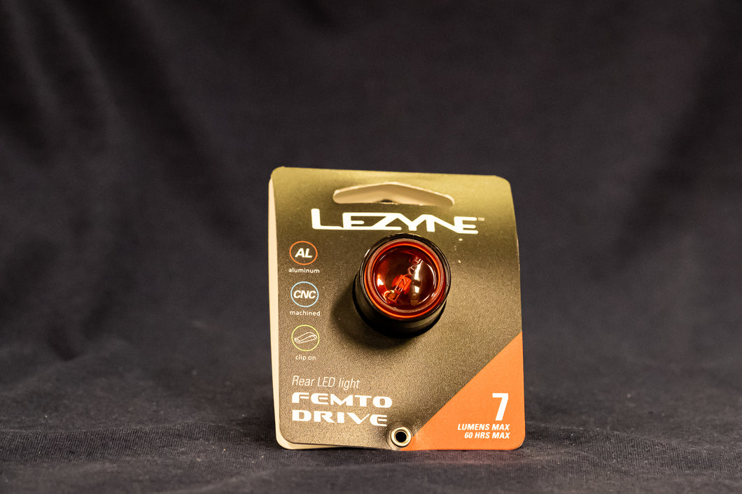 Lezyne LED Femto Drive Rear Flashing LIght Black